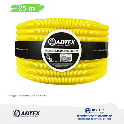 ELETRODUTO CORRUGADO FLEX PVC AMARELO 32MM-1" COM 25M ADTEX