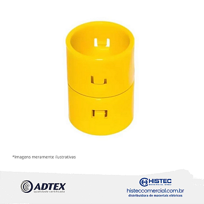 LUVA DE PRESSÃO DE PVC DN 20MM AMARELO ADTEX