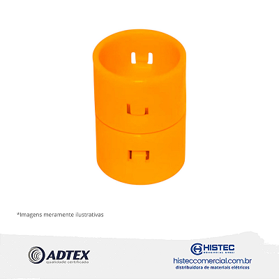 LUVA DE PRESSÃO DE PVC  3/4"-25MM LARANJA ADTEX