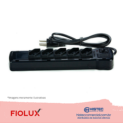 FILTRO LINHA PROTECTOR COM 5 TOMADAS PT FLOWPACK FIOLUX