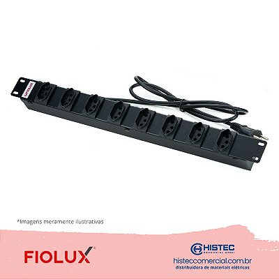 FILTRO LINHA PROTECTOR COM 8 TOMADAS PT FLOWPACK FIOLUX