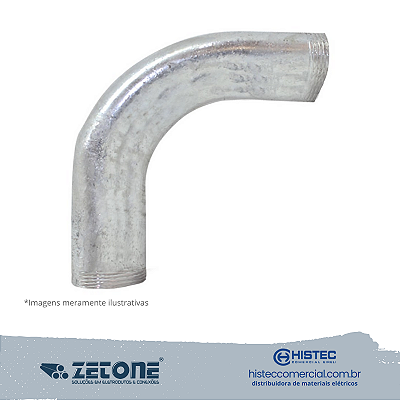 CURVA GALVANIZADA ELETROLÍTICA 90º 2" ZETONE