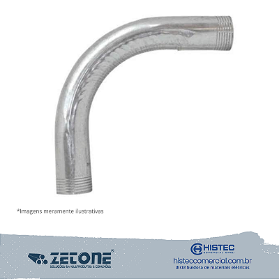 CURVA GALVANIZADA A FOGO 90º 3/4" ZETONE