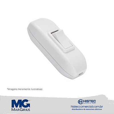 INTERRUPTOR CENTRO DE CORDÃO 10A 250V BR 19608 MARGIRIUS