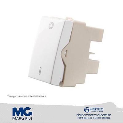 INTERRUPTOR BIPOLAR SIMPLES 25A 250V MARGIRIUS SLEEK BR 15755