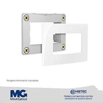 PLACA 1 POSTO COM SUPORTE PARA MÓVEL MARGIRIUS SLEEK BR 15787