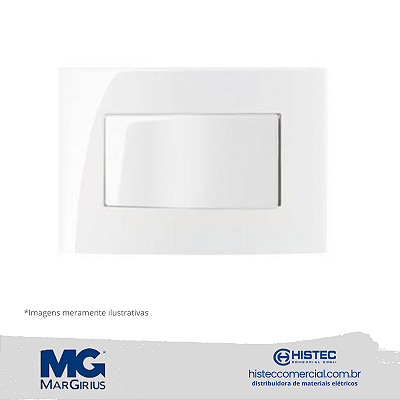 CONJUNTO INTERRUPTOR SIMPLES 10A 250V PARA MOVEIS MARGIRIUS SLEEK BR 15795