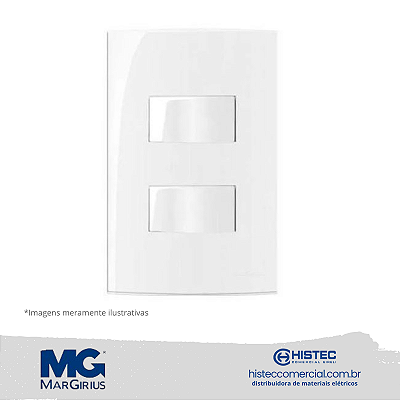CONJUNTO 2 INTERRUPTOR PARALELO SEPARADOS 10A 250V MARGIRIUS SLEEK BR 15817
