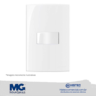 CONJUNTO INTERRUPTOR PARALELO 10A 250V MARGIRIUS SLEEK BR 16015