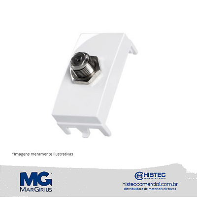 MÓDULO TOMADA ANTENA TV COAXIAL 75 Ohms MARGIRIUS SLEEK BR 16044