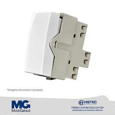 MÓDULO INTERRUPTOR SIMPLES 10A 250V MARGIRIUS SLEEK BR 16062