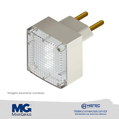 LANTERNA DE EMERGENCIA 2P BIVOLT MARGIRIUS SLEEK BR 16072