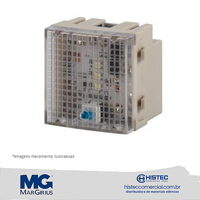 LUZ DE EMERGENCIA 3 LEDS BIVOLT MARGIRIUS SLEEK BR 16619