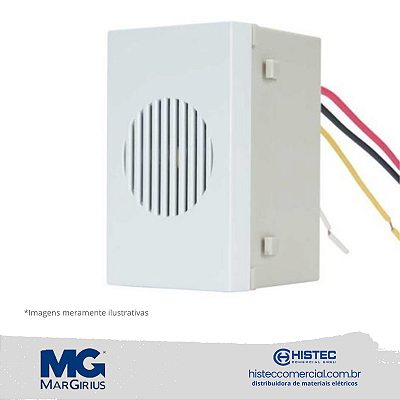 CAMPAINHA ELETRONICA 2 TONS BIVOLT MARGIRIUS SLEEK BR 17047