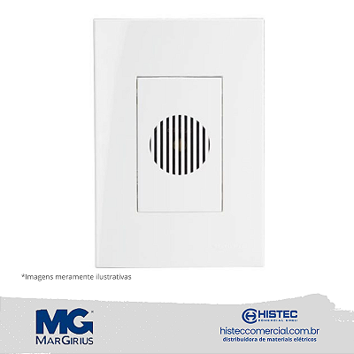 CONJUNTO CAMPAINHA ELETRONICA 2 TONS BIVOLT MARGIRIUS SLEEK BR 17049