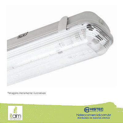 LUMINÁRIA HERMÉTICA 2x110W LPT-14 IP65 COM SOQUETES ITAIM