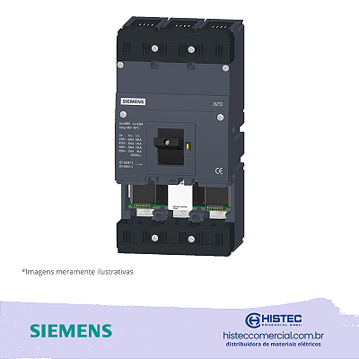 DISJUNTOR 3P SEM DISPARADOR 3VT3763-3AA36-0AA0 100KA SIEMENS