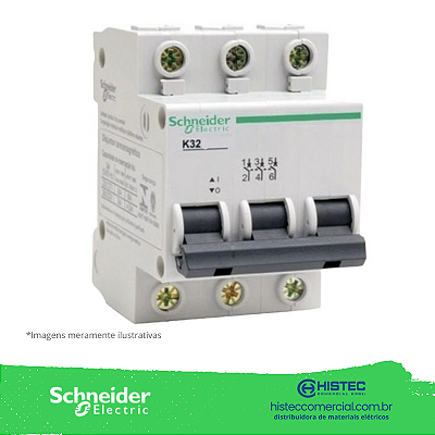 DISJUNTOR K32A 3 POLOS CURVA C 63A REF 11293 SCHNEIDER