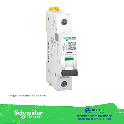 DISJUNTOR ACTI9 IC60N 1 POLO 63A CURVA C 10KA 220V A9F74163 SCHNEIDER