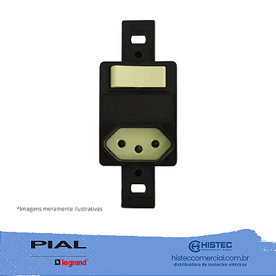 SILENTOQUE 054340 INTERRUPTOR PARALELO+TOMADA 2P+T 10A SEM PLACA PIAL