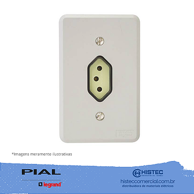 SILENTOQUE 054343 CONJUNTO TOMADA 2P+T 10A COM PLACA 4X2 PIAL