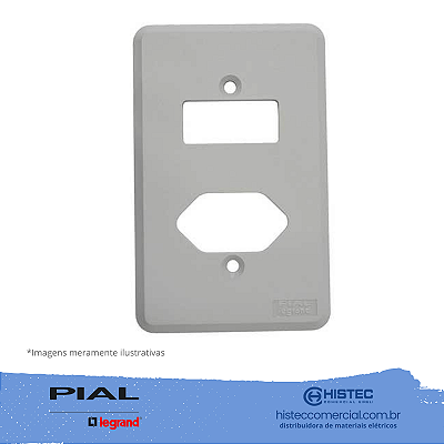 SILENTOQUE 054398 PLACA 4X2 PARA 1 INTERRUPTOR+TOMADA SEPARADA PIAL