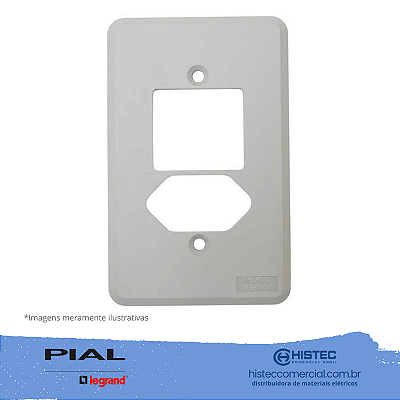 SILENTOQUE 054399 PLACA 4x2 PARA 2 INTERRUPTORES+TOMADA SEPARADA PIAL
