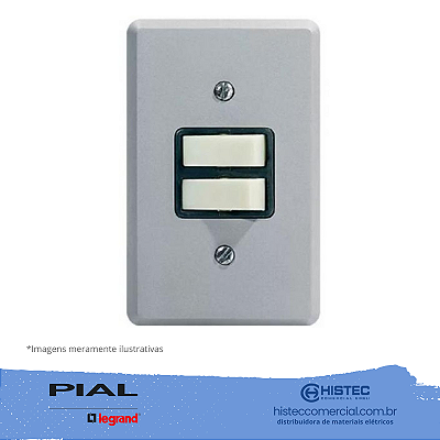 SILENTOQUE 2104 CONJUNTO 2 INTERRUPTORES PARALELOS COM PLACA PIAL