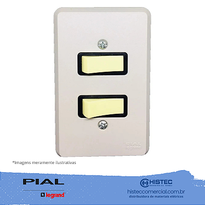 SILENTOQUE 2111 CONJUNTO INTERRUPTOR SIMPLES+PARALELO SEPARADOS COM PLACA PIAL