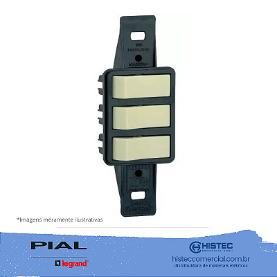 SILENTOQUE 3004 CONJUNTO 1 INTERRUPTOR SIMPLES+2 PARALELO SEM PLACA PIAL