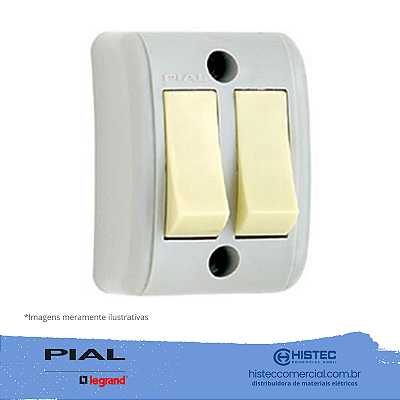 SILENTOQUE SOBREPOR 2504 2 INTERRUPTOR PARALELO 10A/250V PIAL