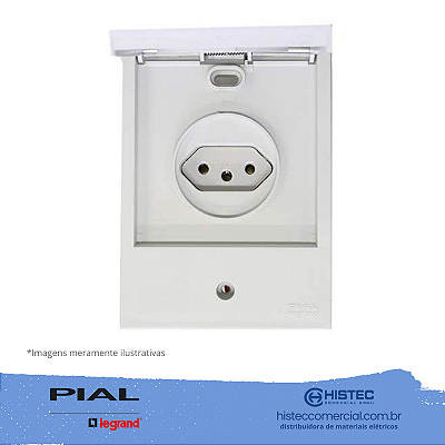 TOMADA 2P+T 10A NBR14136 PADRAO BR AQUATIC 064218 PIAL