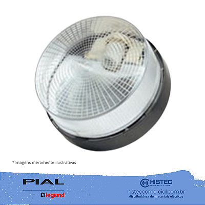 LUMINÁRIA REDONDA 100W E-27 PRETA AQUATIC 60453 PIAL