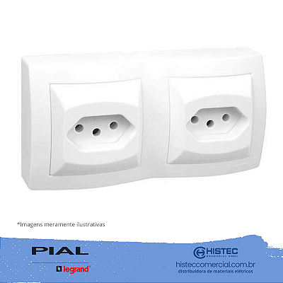 2 TOMADAS 2P+T 10A NBR14136 SISTEMA X 675062 PIAL