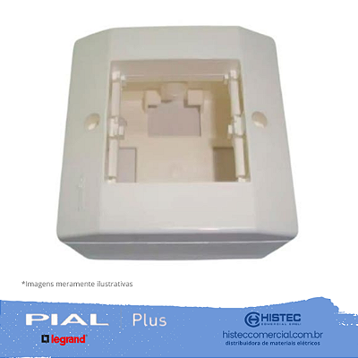 CAIXA SOBREPOR COM PLACA 2 MODULOS PIALPLUS SISTEMA X 89148 PIAL