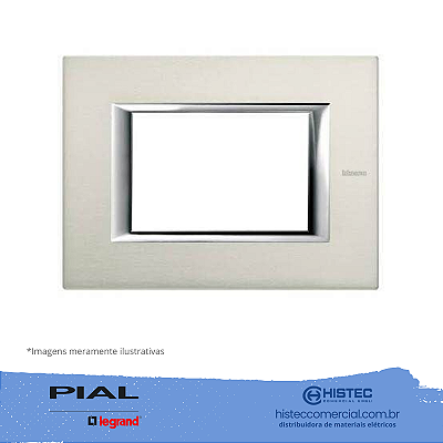 PLACA 4X2 TITANIO SPAZZOLATO AXOLUTE HA4803NX PIAL