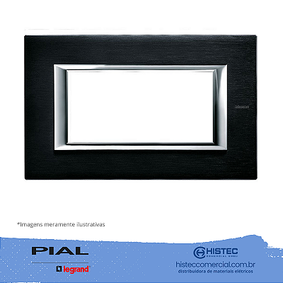 PLACA 4X2 ANTRACITE SPAZZOLATO AXOLUTE HA4803XS PIAL