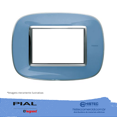 PLACA ELIPTICA 4X2 AZZURRO LIQUID AXOLUTE HB4803DZ PIAL