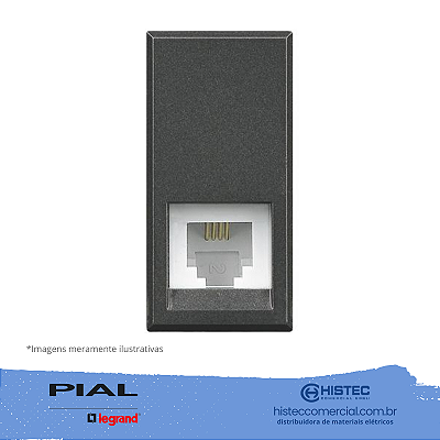 TOMADA RJ11 4 FIOS ANTRACITE AXOLUTE HS4258/11N PIAL