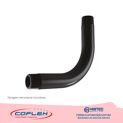 CURVA 90º PVC ROSCA PRETO 2" 2415 COFLEX