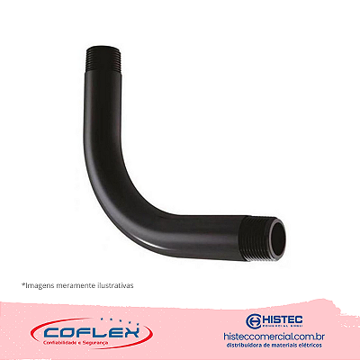 CURVA 90º PVC ROSCA PRETO 2 1/2" 2416 COFLEX