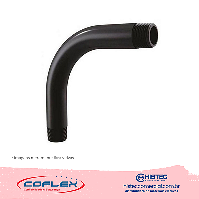 CURVA 90º PVC ROSCA PRETO 4" 2418 COFLEX