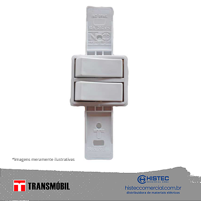 2 INTERRUPTORES SIMPLES PARA CONDULETE 10A 250V 14008 BR TRANSMOBIL