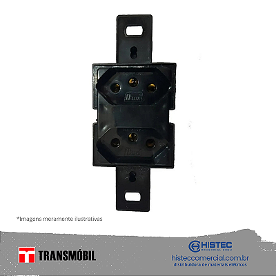 2 TOMADAS CONDULETE 3P 10A 250V PT 15050 NBR14136 TRANSMOBIL