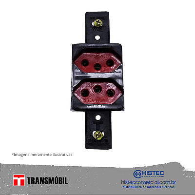 2 TOMADAS CONDULETE 3P 10A 250V PT/VM 15051 NBR TRANSMOBIL