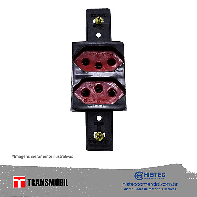 2 TOMADAS CONDULETE 3P 20A 250V PT/VM 15056 NBR TRANSMOBIL