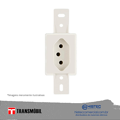 TOMADA CONDULETE 2P+T RETANGULAR 20A 250V BRANCO 24084 TRANSMOBIL