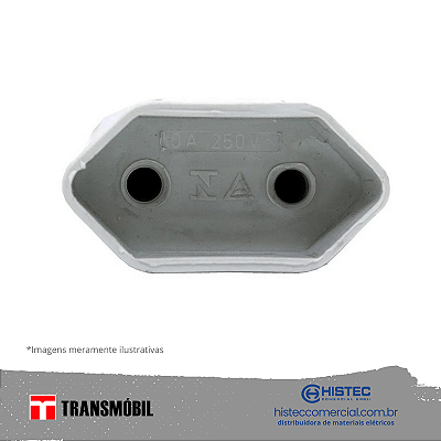 PLUG FEMEA 2P LINHA 10A CZ REF 11413 NBR-14136 TRANSMOBIL