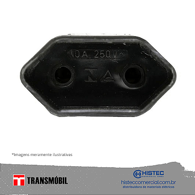 PLUG FEMEA 2P LINHA 10A PT REF 11113 NBR-14136 TRANSMOBIL