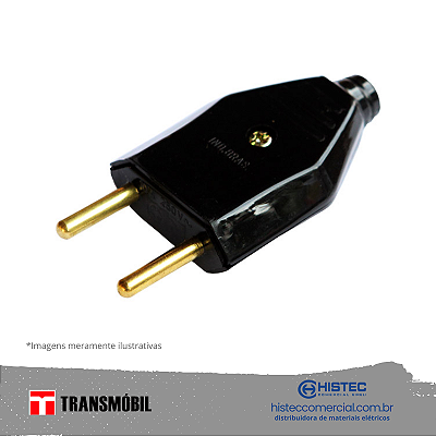 PLUG MACHO 2P LINHA 20A PT REF 11112 NBR-14136 TRANSMOBIL